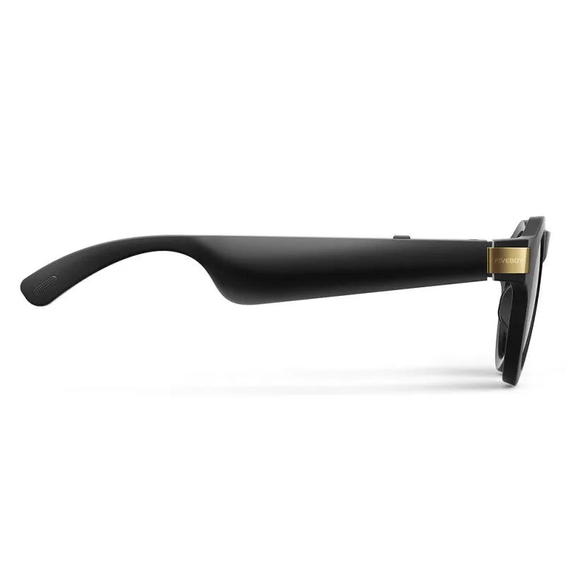 fiveboy directional audio smart glasses black frame women UV protection bone conduction Bluetooth sunglasses