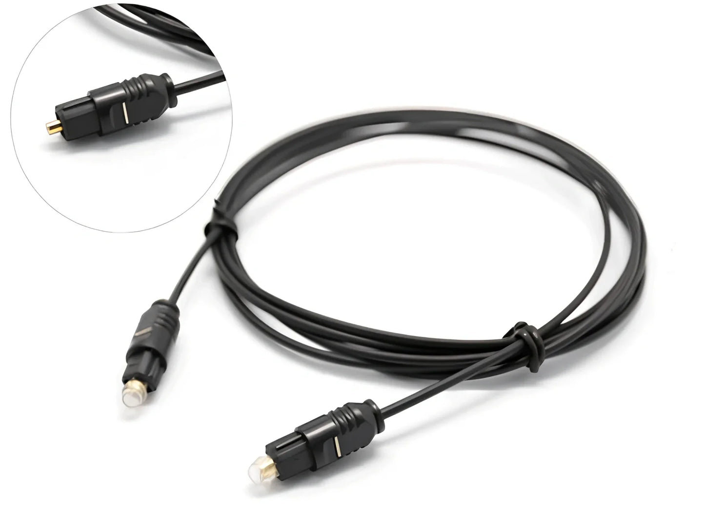 OD2.2 mm optical audio fibre cable with PVC jacket, 1-core imported fibre for digital transmission, lengths up to 30 m