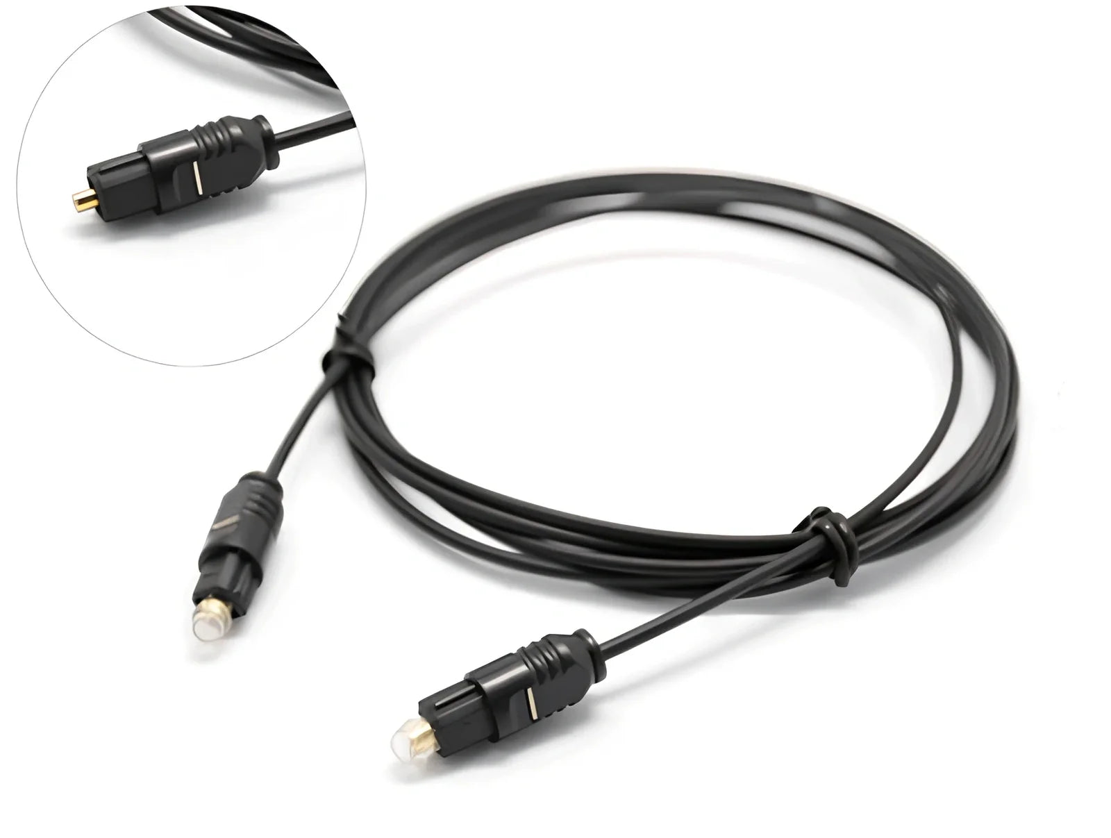 OD2.2 mm optical audio fibre cable with PVC jacket, 1-core imported fibre for digital transmission, lengths up to 30 m