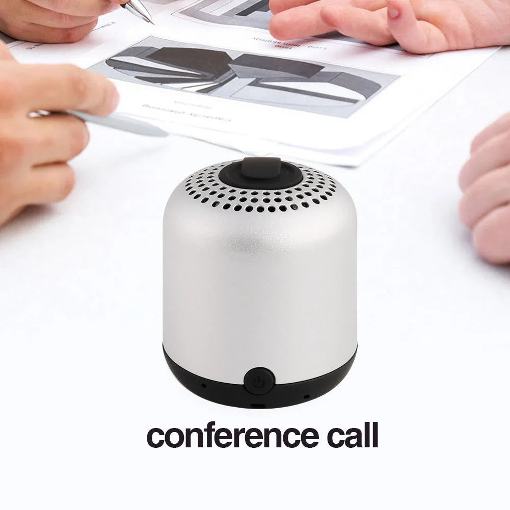Hieha XQ11 cylindrical metal Bluetooth speaker in black, gold, pink, red, or silver colour.