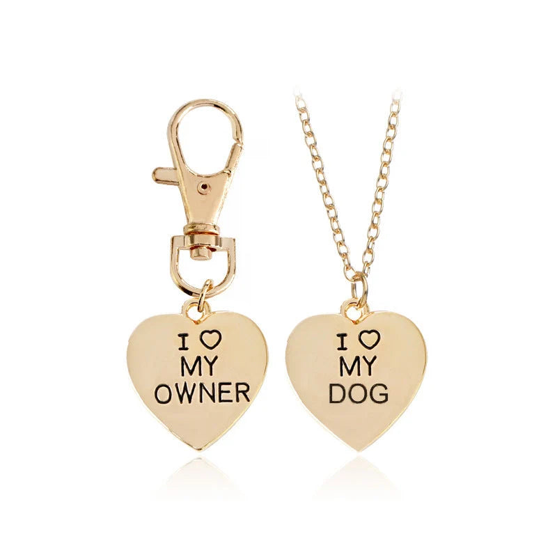 Dog Bone Alloy Necklace in silver and gold for pet lovers