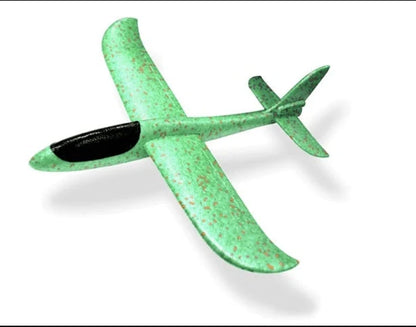Luminous Hand Launch Flying Foam Airplane glowing in the dark