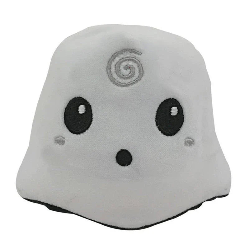 Reversible flip octopus plush doll toy in purple and white with black, 12cm size