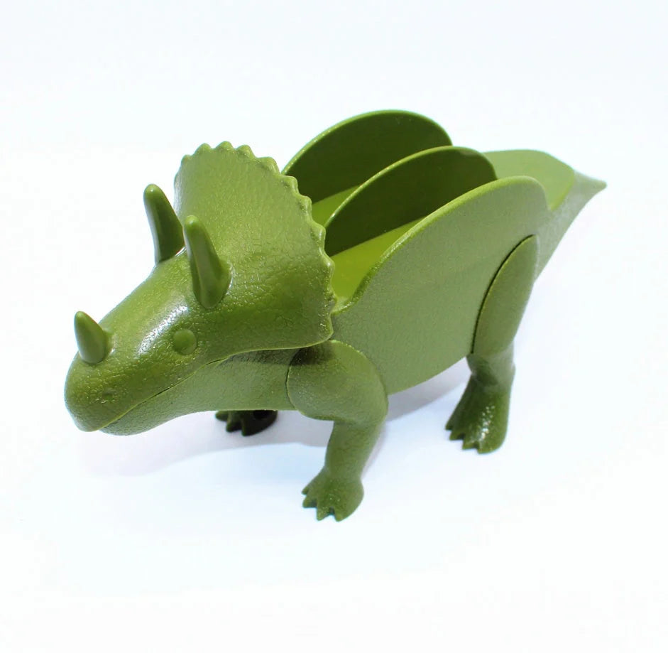 Dinosaur-shaped taco holder in army green, light green, or pink