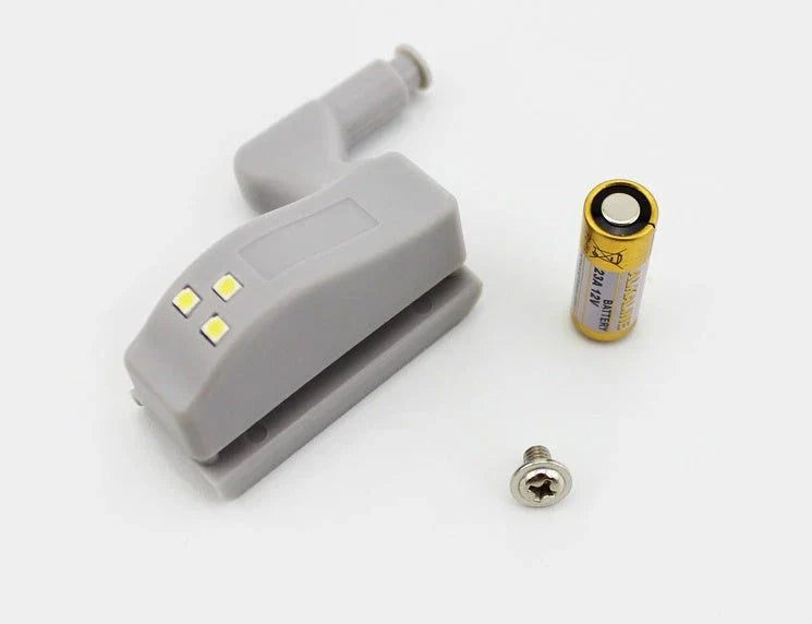 Automatic LED sensor cabinet light with grey PVC cover and cold white illumination