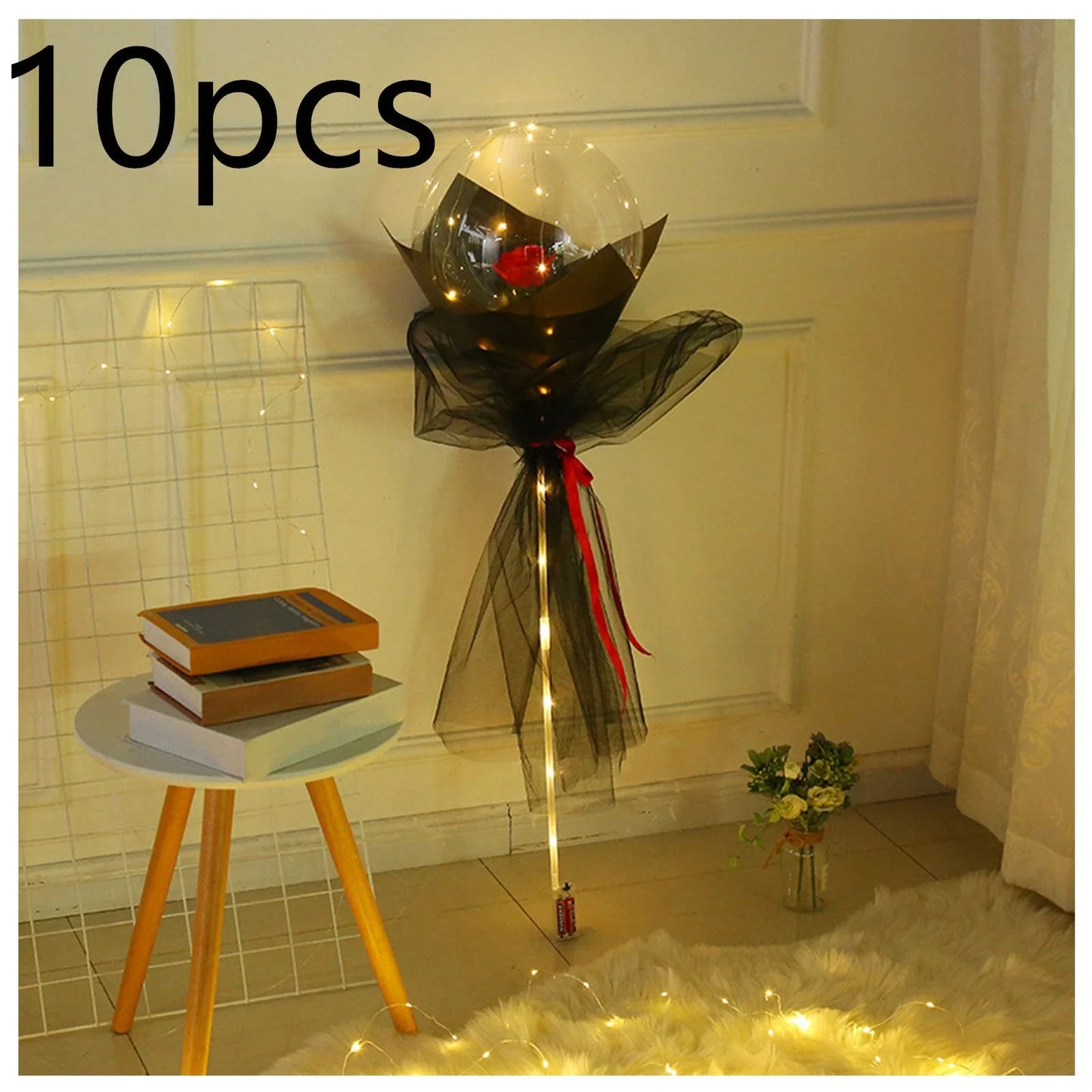 LED luminous balloon rose bouquet in various colors for Valentine's Day decorations