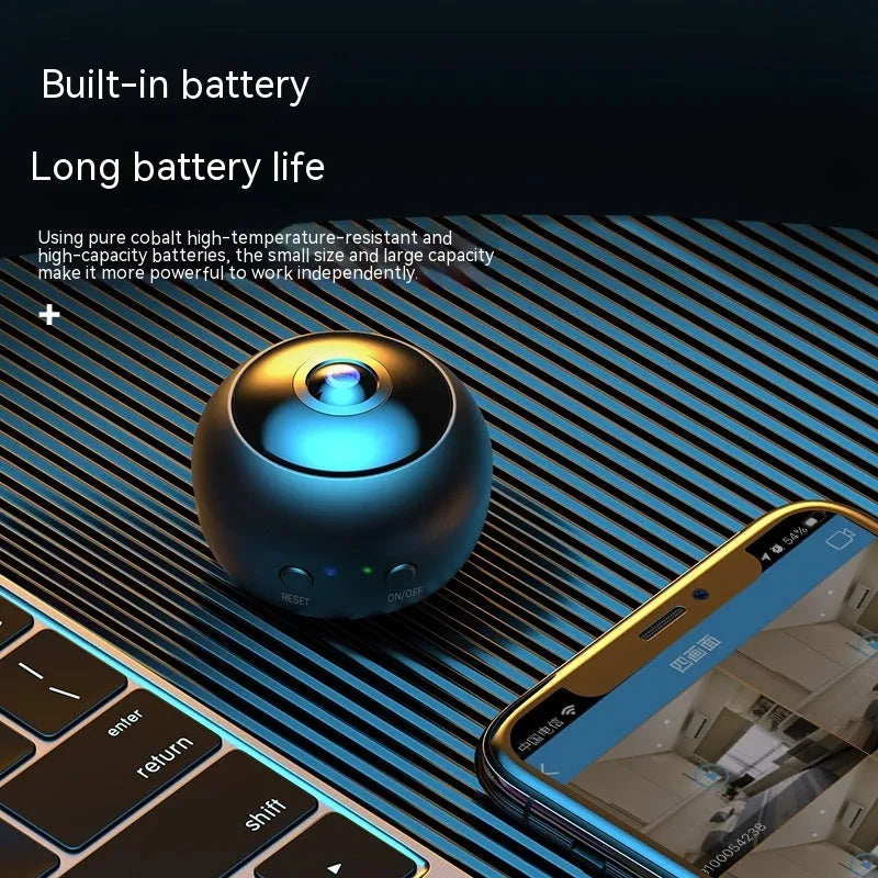 White or black 1080p wireless WiFi surveillance camera with ABS housing and a 3.6mm lens.