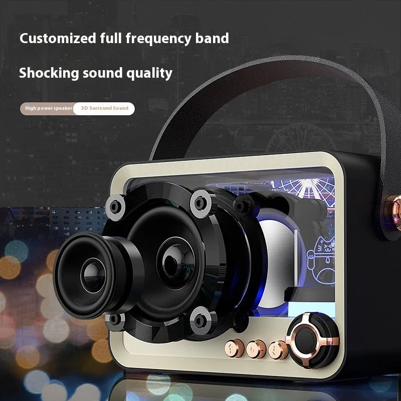 Mini glass Bluetooth speaker Lucky Cat design black colour portable USB charging
