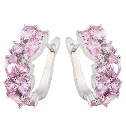 Diamond Crystal Zircon Ear Clip Affordable Luxury Earrings in various colours