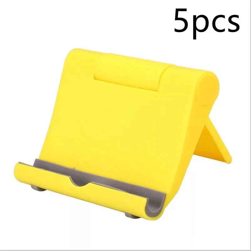 Adjustable PE folding mobile phone stand in various colors