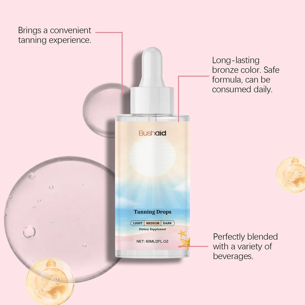 60ml no sunlight tanning drops serum in 31x31x126mm container