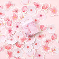 Sakura Story 45-sheet pink watercolour self-adhesive sticker set in plastic packaging
