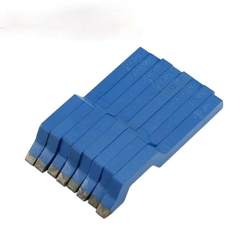 Curved character steel stamping tool for jewellery with heat-treated 45 steel construction