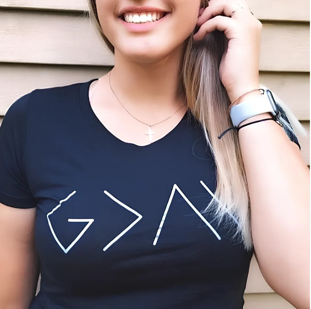 Women's black cotton short sleeve T-shirt in straight cylinder fit, short sleeves 20cm, Asian sizing