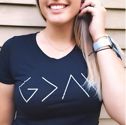 Women's black cotton short sleeve T-shirt in straight cylinder fit, short sleeves 20cm, Asian sizing