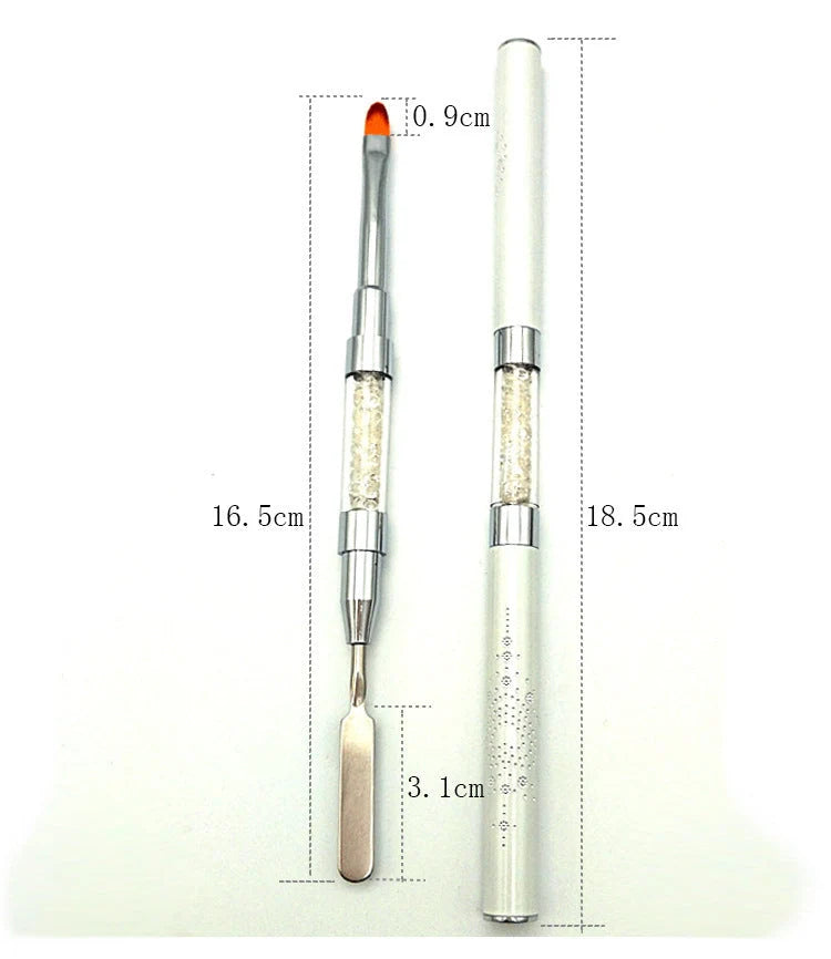 Nail crystal extender set with gel polish and manicure tools for at-home use