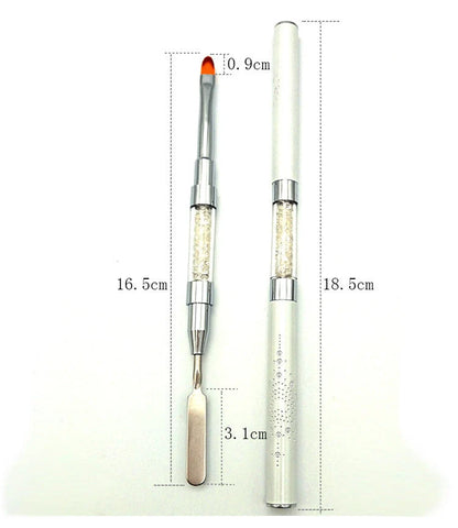 Nail crystal extender set with gel polish and manicure tools for at-home use