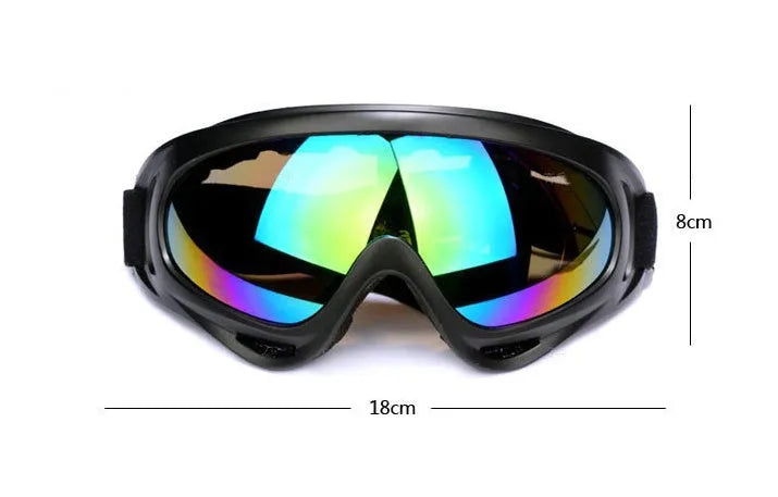 X400 motorcycle sand goggles with transparent PC lens on a rider wearing a helmet outdoors