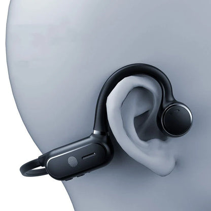Air Conduction Touch Bluetooth Wireless Earphone in black and white with open-ear design