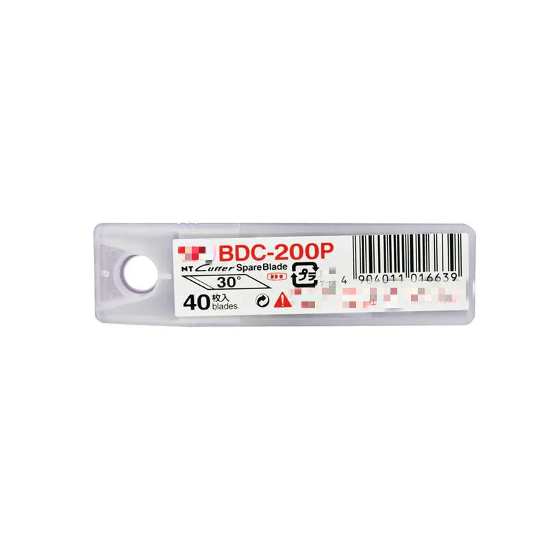 Two packs of NT Cutter replacement surgical blades: BDC-200P 30 degree and BDA-200P 45 degree, 40 pieces each.