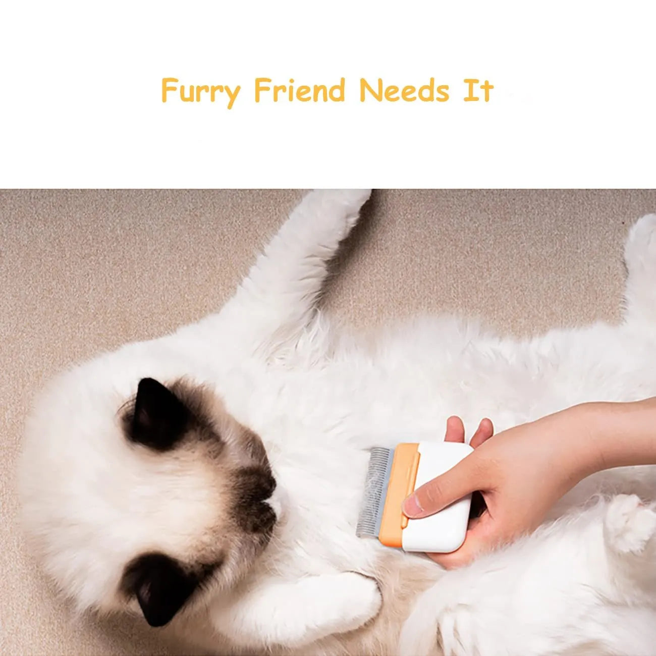 Blue double-sided pet grooming comb for cats and dogs with stainless steel brushing surfaces