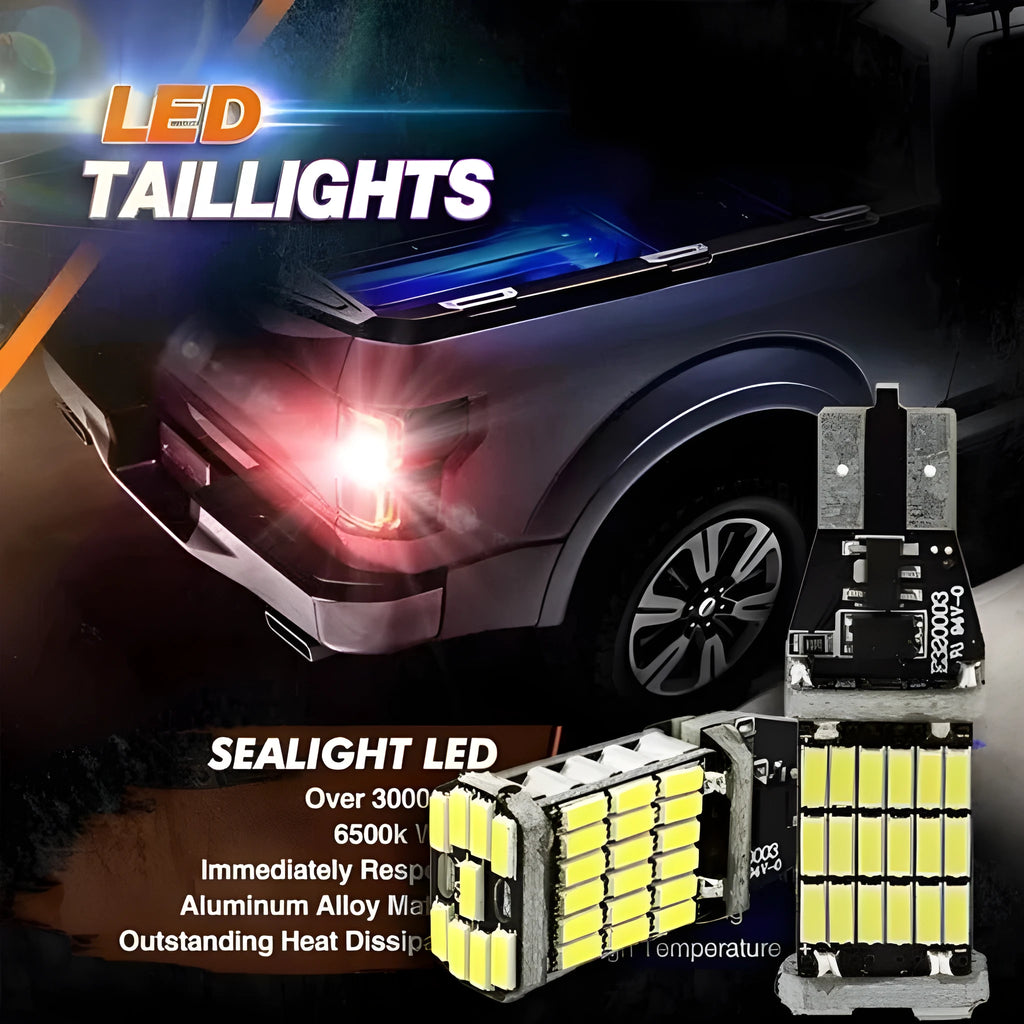 45 SMD 4014 LED canbus bulb with T15 W16W socket, 25mm long, super bright brake and reversing light