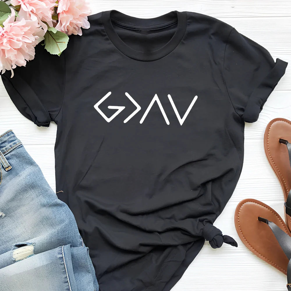 Women's black cotton short sleeve T-shirt in straight cylinder fit, short sleeves 20cm, Asian sizing