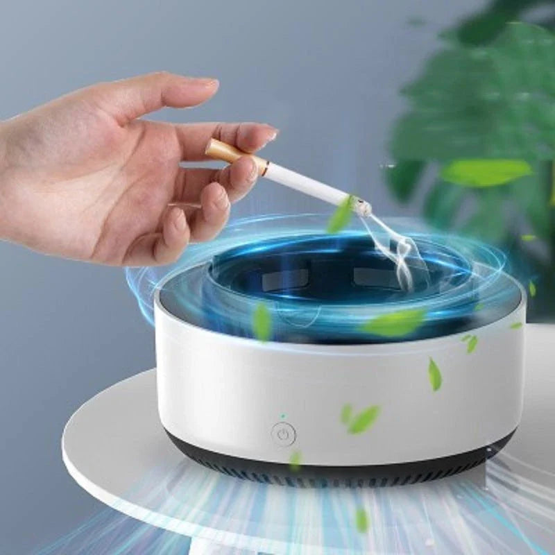 Premium Smoke-Eliminating Ashtray with Powerful Air Purification System and Sleek, Modern Design