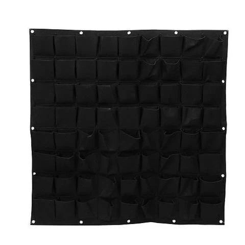 Wall mount hanging planting bags for vertical gardening in green and black