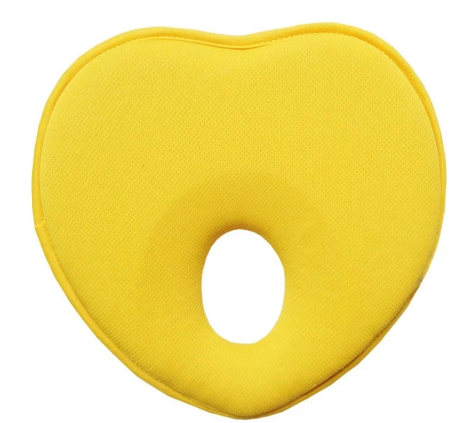 Newborn anti-roll pillow in love shape, prevents flat head syndrome, 21*19*3cm