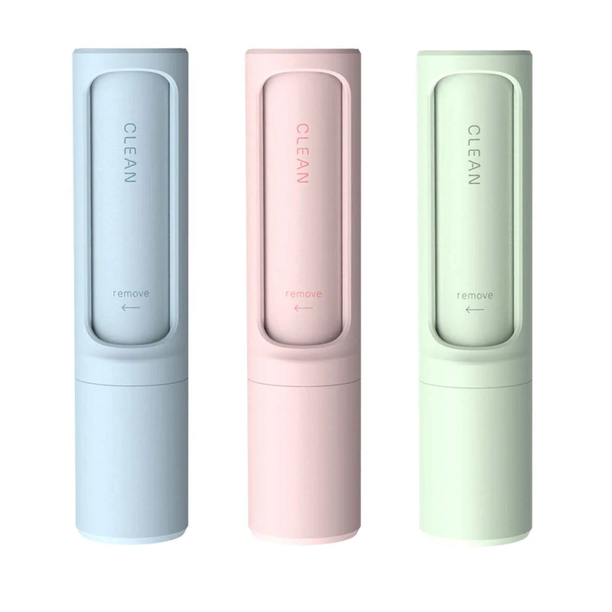 Rotating cylinder electrostatic hair remover brush in multiple colours