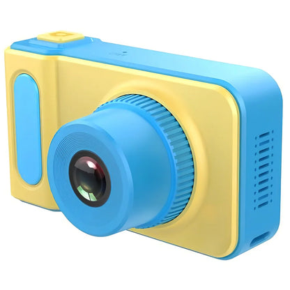 Blue children's digital camera with 2.0-inch display and 1080P resolution for kids' photography