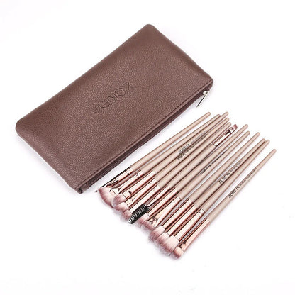 ZOREYA makeup brush with 17cm length and 1.5cm synthetic bristles in black colour option