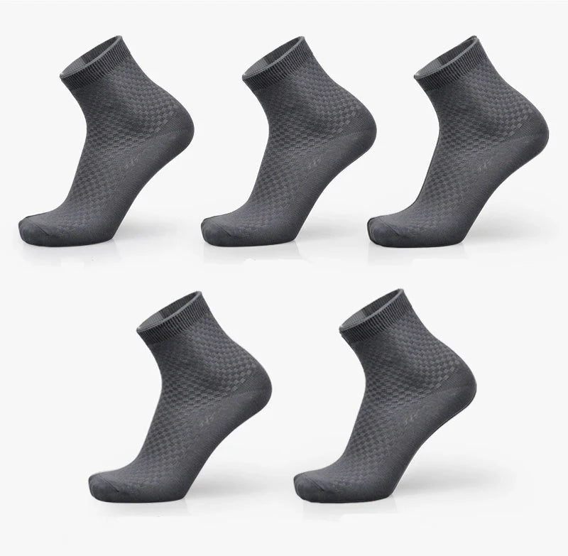 Men's bamboo fiber business socks in various colours