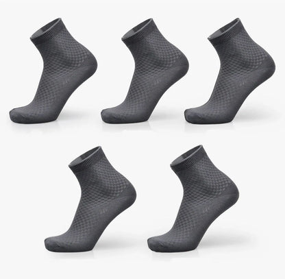 Men's bamboo fiber business socks in various colours
