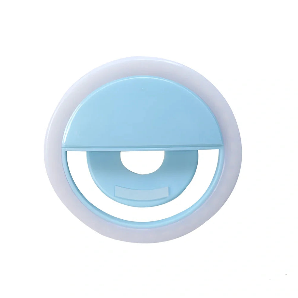 WQ-20 80mm round LED fill light in green, rechargeable with stepless dimming for selfies