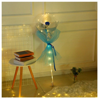 LED luminous balloon rose bouquet in various colors for Valentine's Day decorations