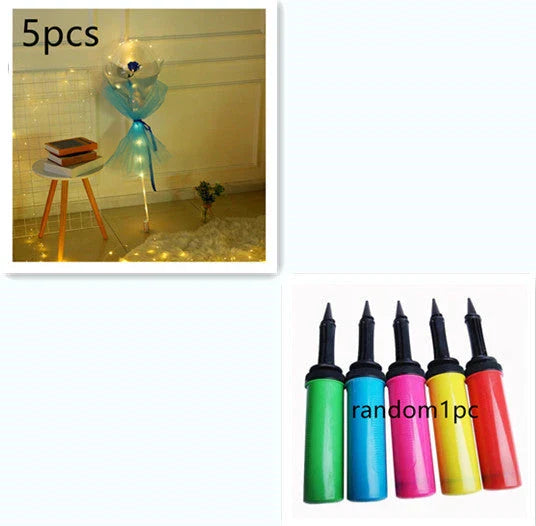 LED luminous balloon rose bouquet in various colors for Valentine's Day decorations