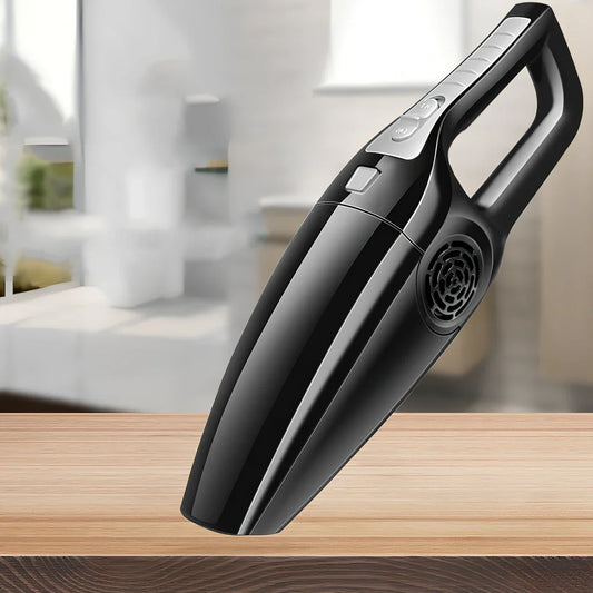 AutoClean Tm portable car vacuum cleaner with 12V DC power connection and washable filter