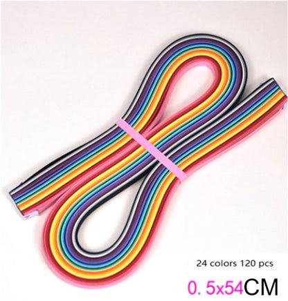 Gradient slip coloured star origami paper set with vibrant hues for DIY crafts