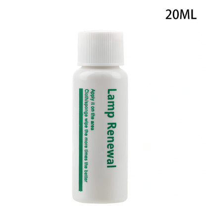20ml automobile headlight repair liquid bottle for oxidation and yellowing restoration, with sanding steps for clear lenses