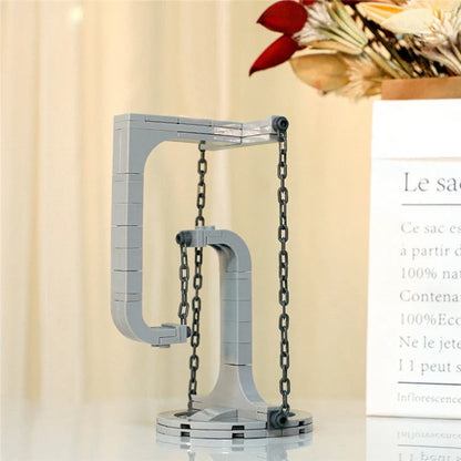 Anti-gravity tension balance building blocks in grey, defying gravity for creative play