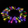 30 LED solar-powered outdoor string lights with bubble drops pendant design on 6.5 metre waterproof cable