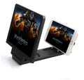 Black radiation-shielded 3D mobile phone screen amplifier with adjustable stand positioned at viewing angle