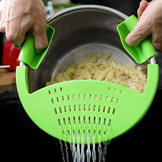 Versatile silicone pot strainer - a compact and durable kitchen tool for efficient draining of pots, pans, and bowls