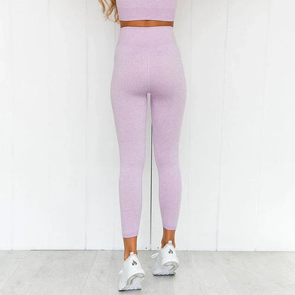 Cotton blend yoga exercise suit in various colors for flexibility and comfort