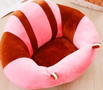 Infant safety seat with plush toy design for babies learning to sit, 45x45cm