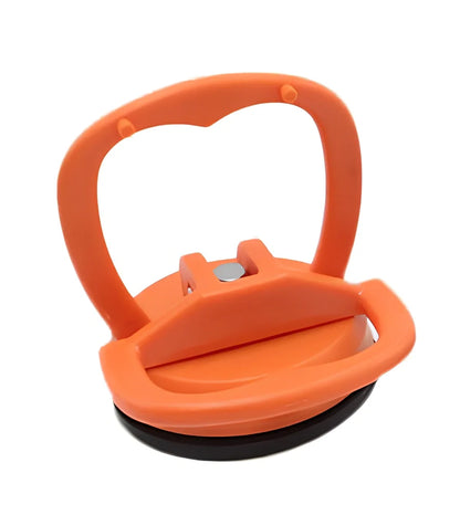 Black car dent repair sucker tool, 5.5x5.5x6.5cm plastic with silicone seal for 10kg pull on panels