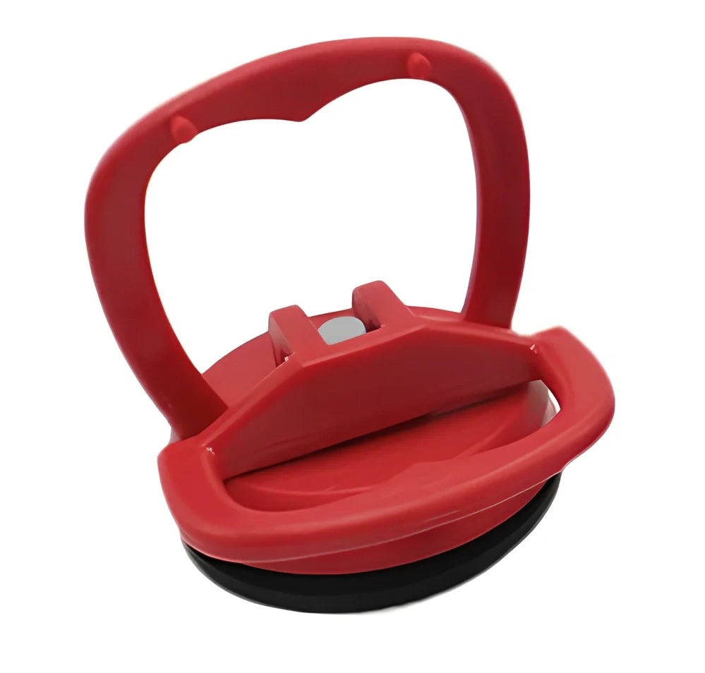 Black car dent repair sucker tool, 5.5x5.5x6.5cm plastic with silicone seal for 10kg pull on panels