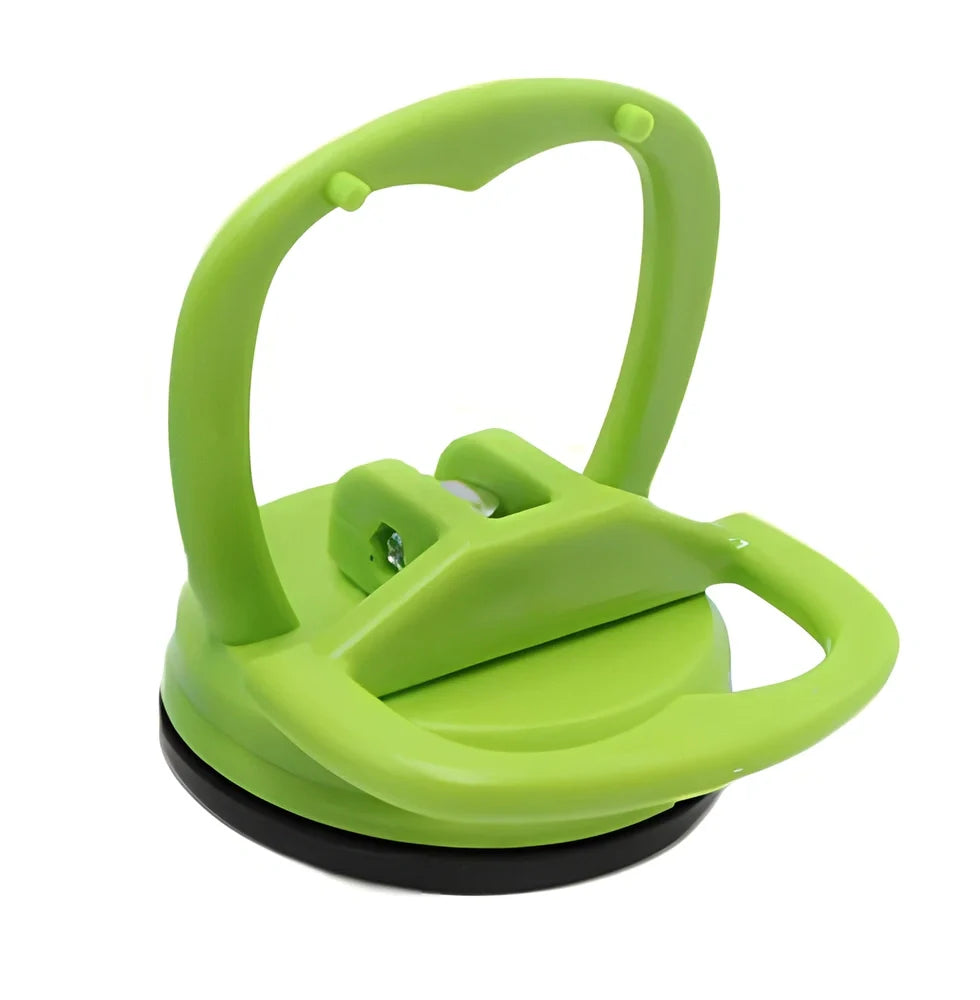 Black car dent repair sucker tool, 5.5x5.5x6.5cm plastic with silicone seal for 10kg pull on panels